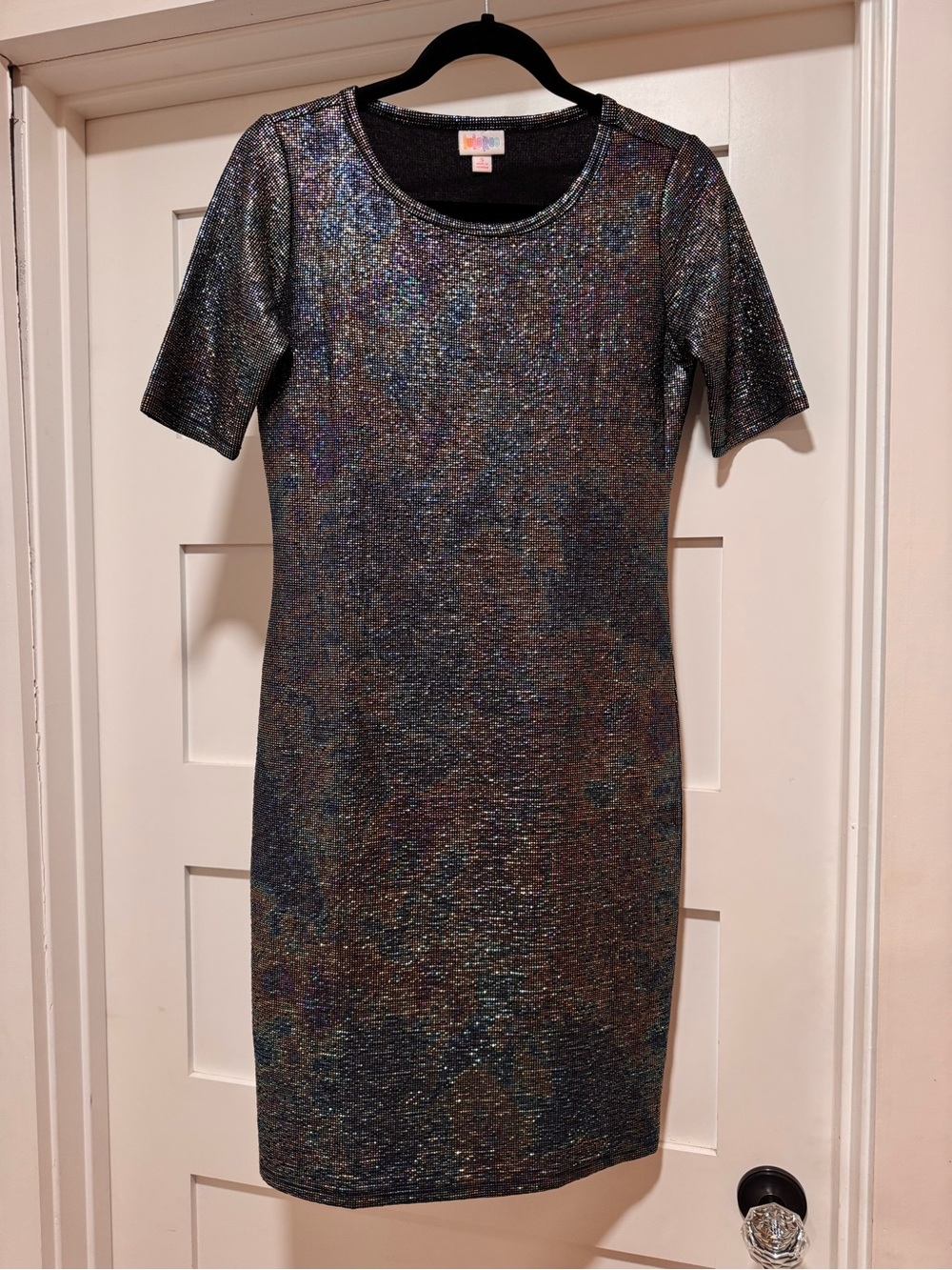 Vintage LuLaRoe Metallic Black Dress
